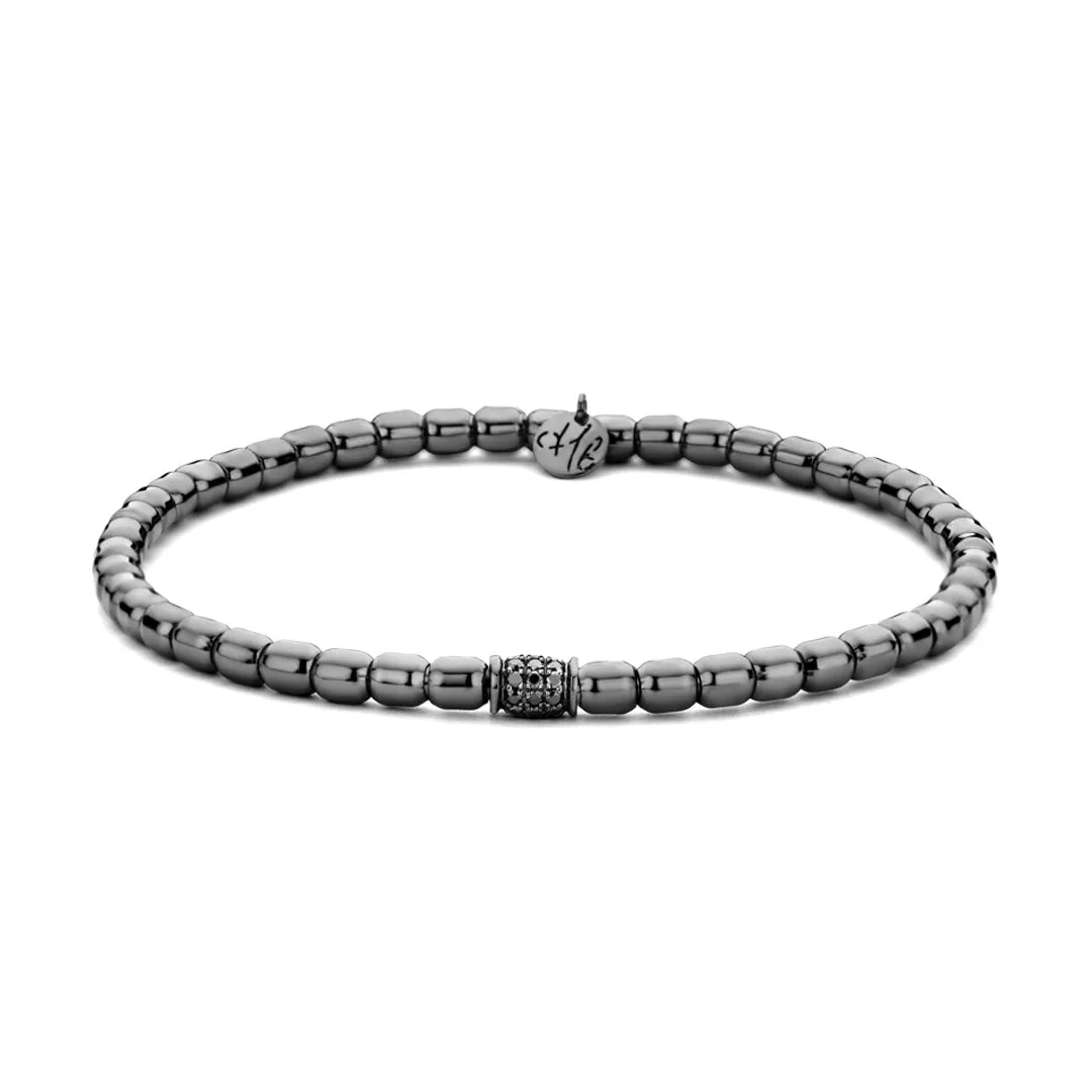 0.18ctw, 18K Black Gold Tresore Stretch Bracelet