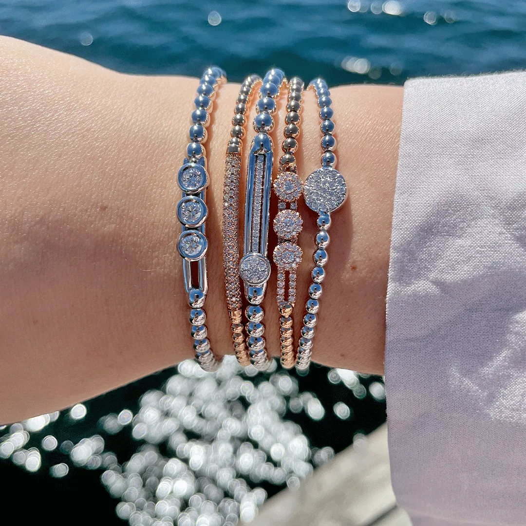 0.32ctw, 18K Pink Gold Tresore Stretch Bracelet