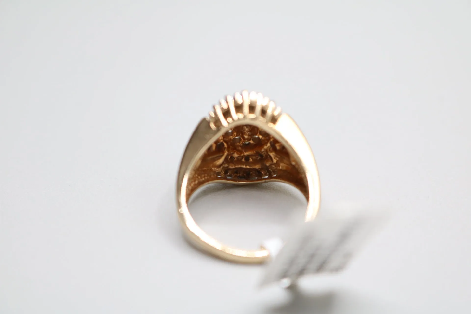 10-karat Yellow Gold Diamond Cluster Ring Size of 6 & 1/2