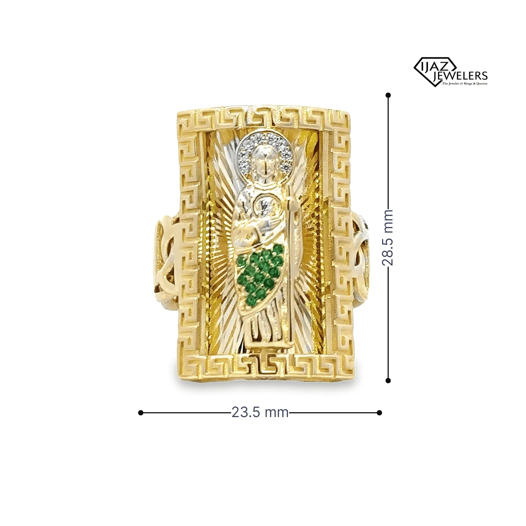 10K Gold CZ ST Jude Charm