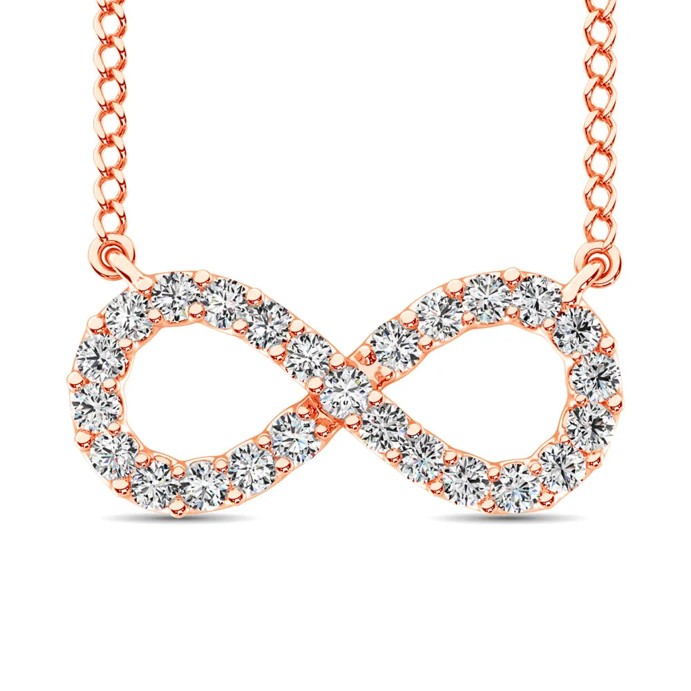 10K White Gold Diamond 1/2 Ct.Tw. Infinity Pendant