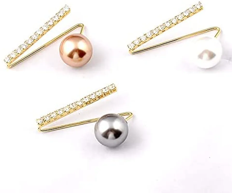 11 Pcs Pearl Brooches CZ Sweater Shawl Safety Pins, Clothing Dresses Decoration Accessories for Women Girls, Perfect Jewelry Gift for Her