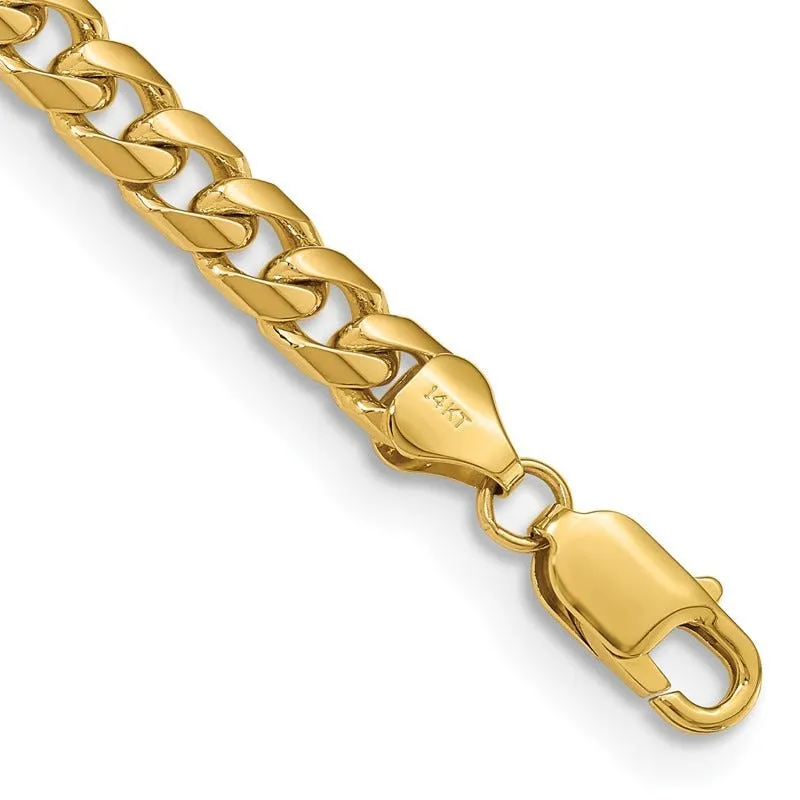 14K 6.25mm Solid Miami Cuban Link with Lobster Clasp Bracelet