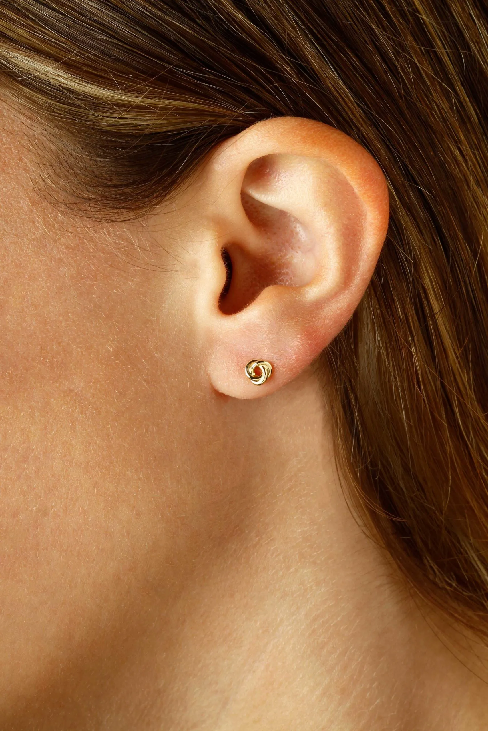14k Love Knot Studs