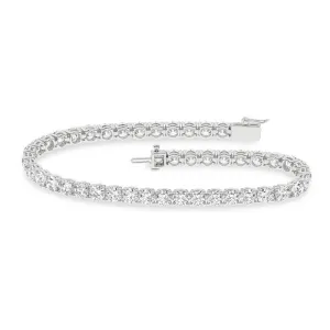 14K White Gold Lab Grown 10ctw Diamond Tennis Bracelet