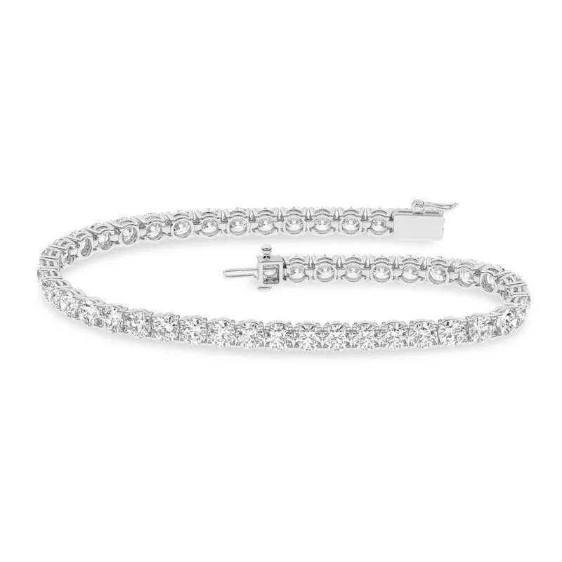 14K White Gold Lab Grown 10ctw Diamond Tennis Bracelet