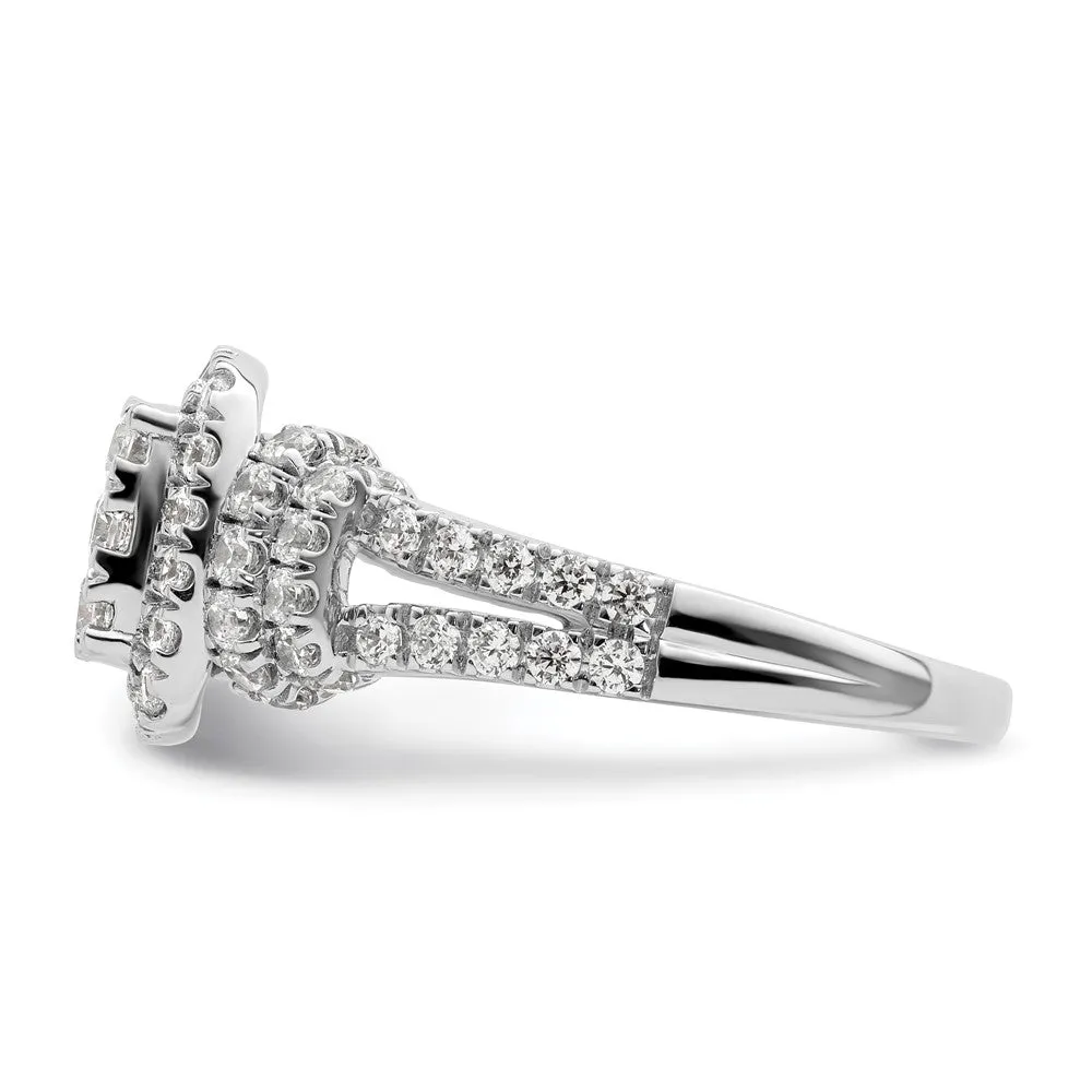 14k White Gold Lab Grown Diamond Engagement Ring 1.5Ct Clarity- VS Color- G-H