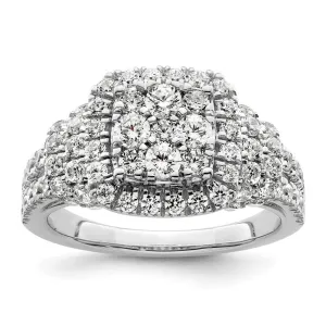 14k White Gold Lab Grown Diamond Engagement Ring 1.5Ct Clarity- VS Color- G-H