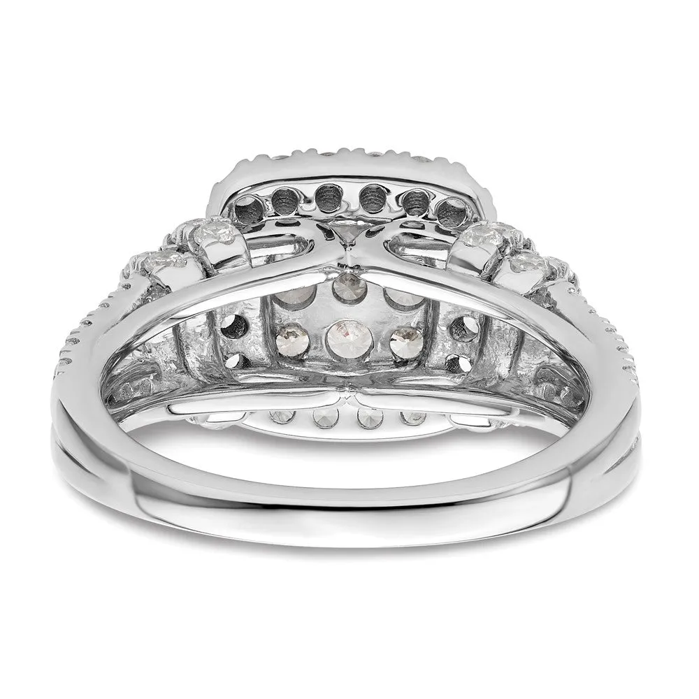 14k White Gold Lab Grown Diamond Engagement Ring 1.5Ct Clarity- VS Color- G-H