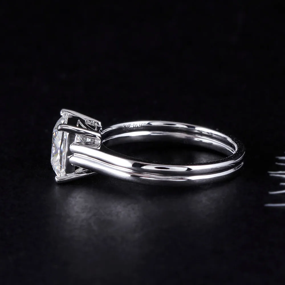 14k White Gold Princess Cut Moissanite Ring 1.5ct