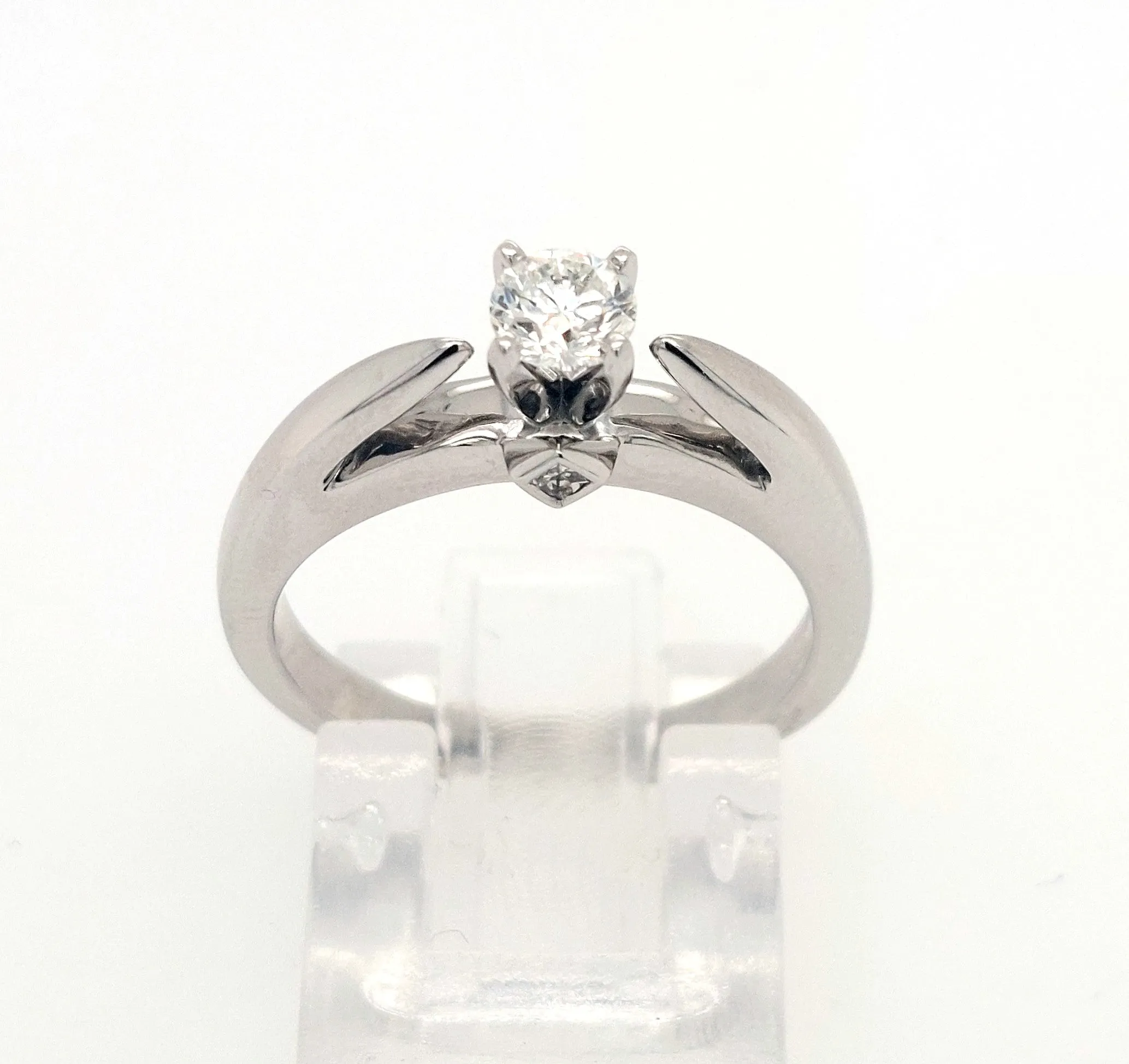 14KW 0.29ctTW Diamond Engagement Ring