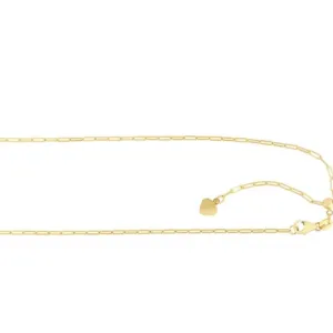 1.5mm Paperclip Necklace Adjustable