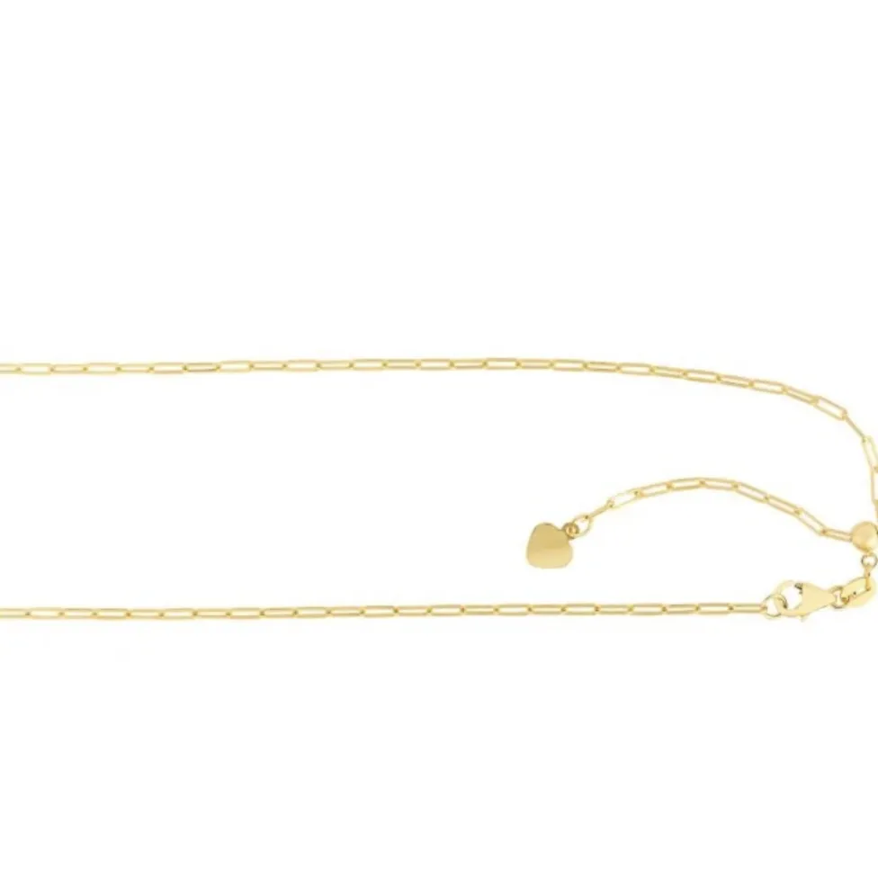1.5mm Paperclip Necklace Adjustable