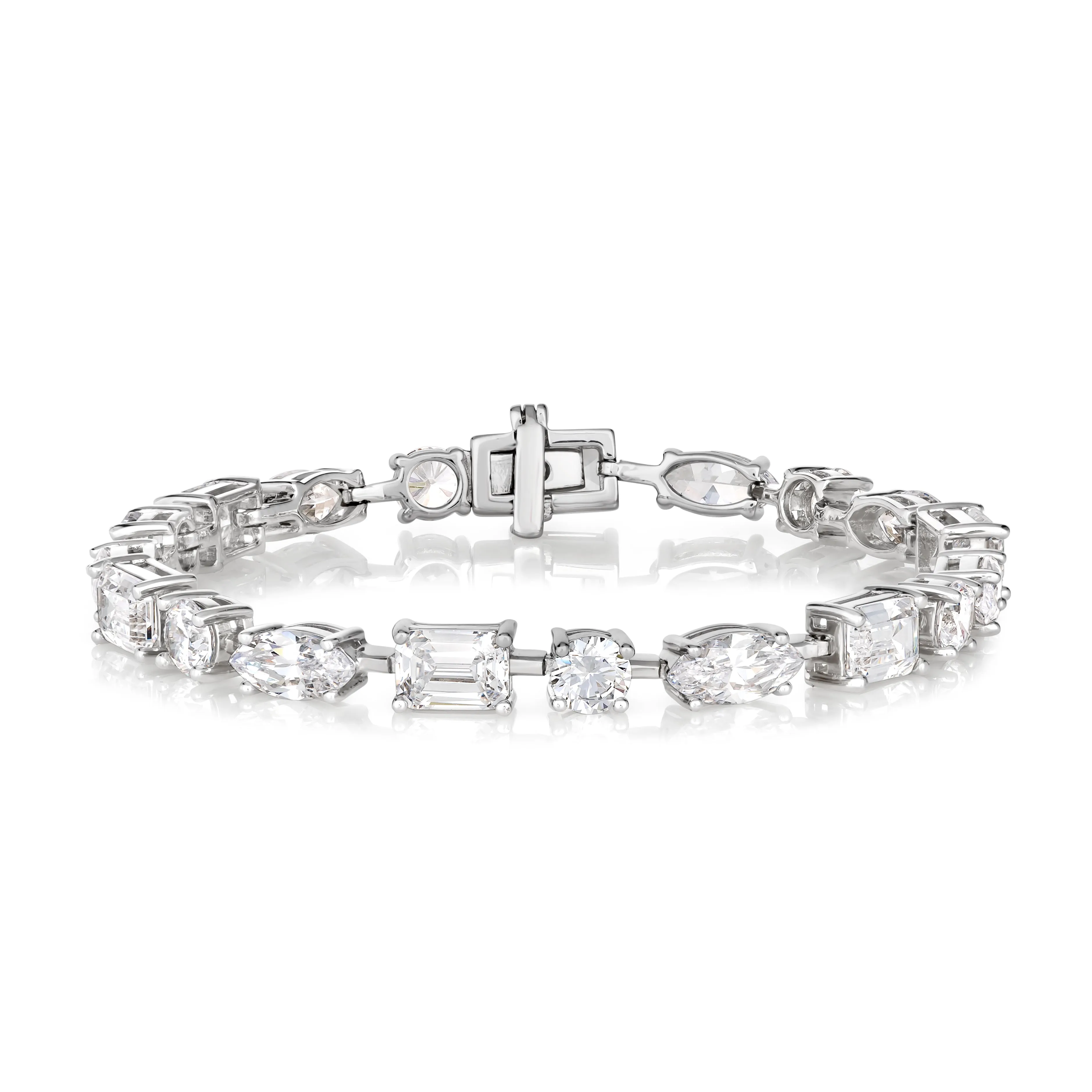 16 Carat Diamond Crystalline Multishaped Bracelet