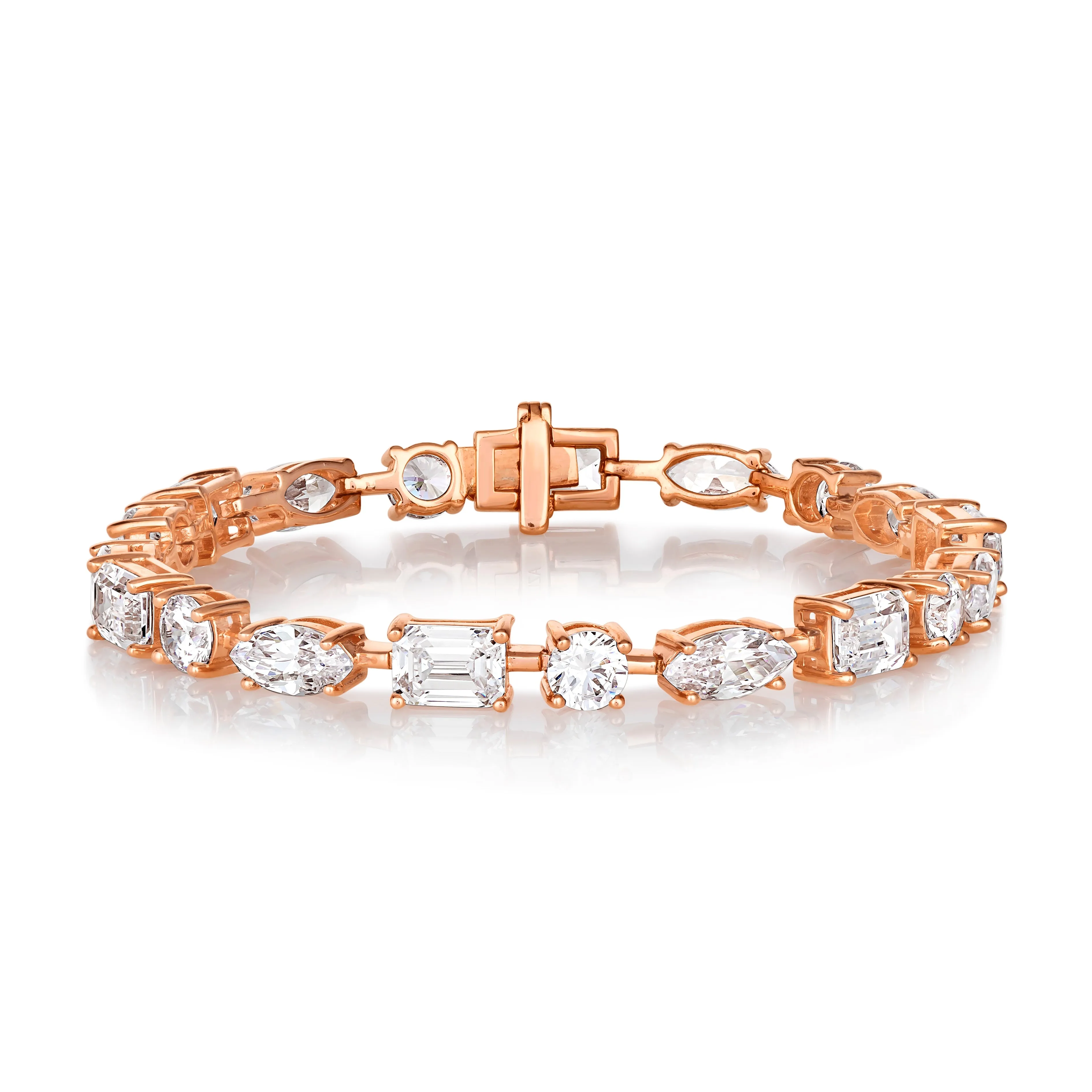 16 Carat Diamond Crystalline Multishaped Bracelet