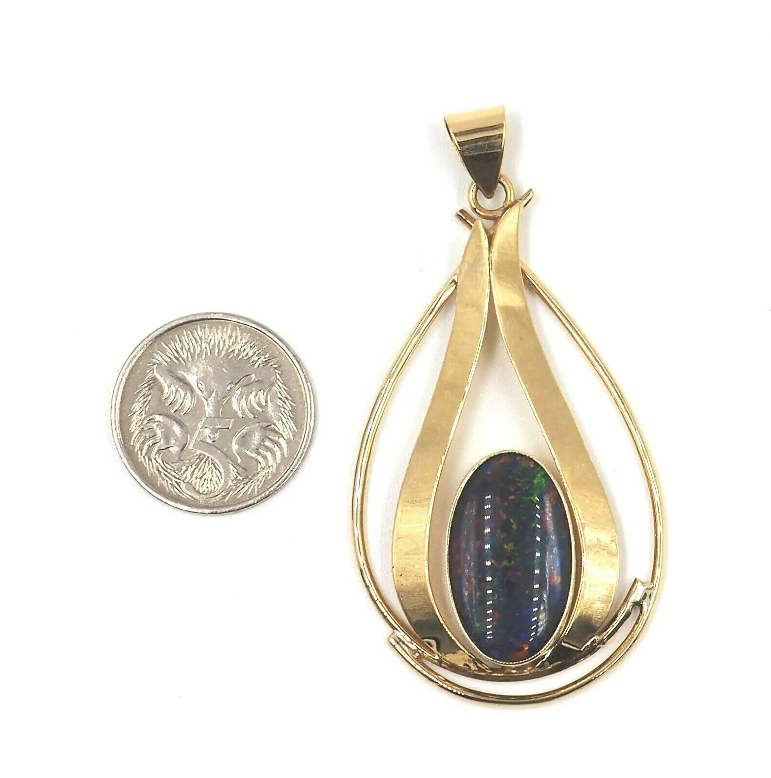 18ct Yellow Gold Opal Triplet Pendant