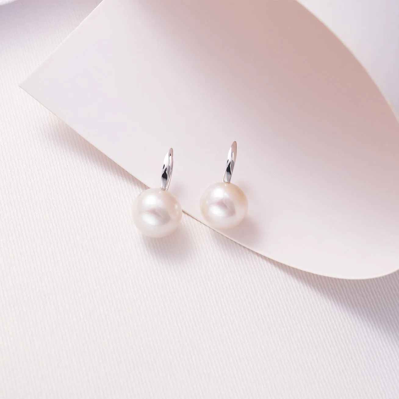 18K Solid Gold Edison Pearl Earrings KE00188