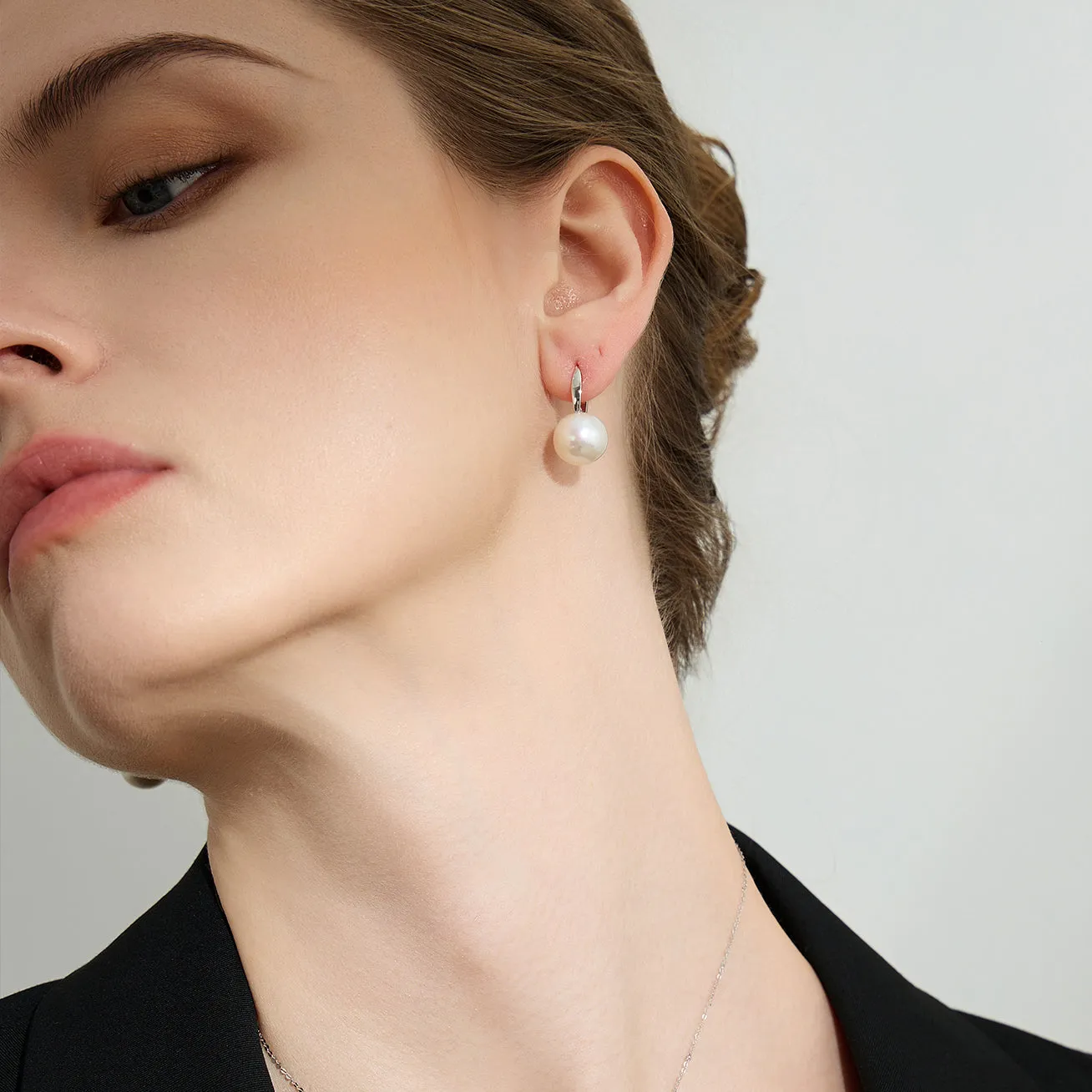 18K Solid Gold Edison Pearl Earrings KE00188