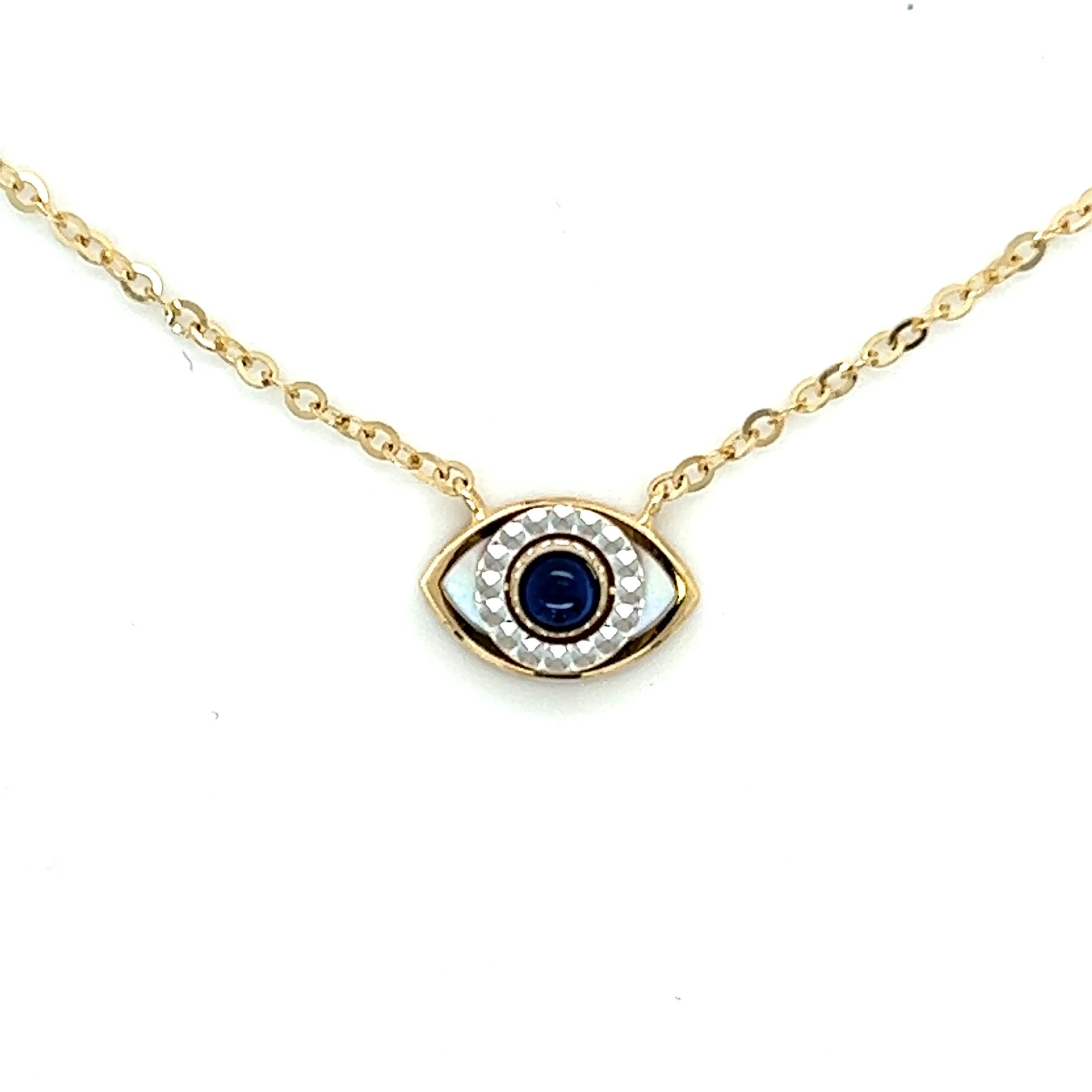 2 in 1 Oval Eye Gemstone Diamond Necklace