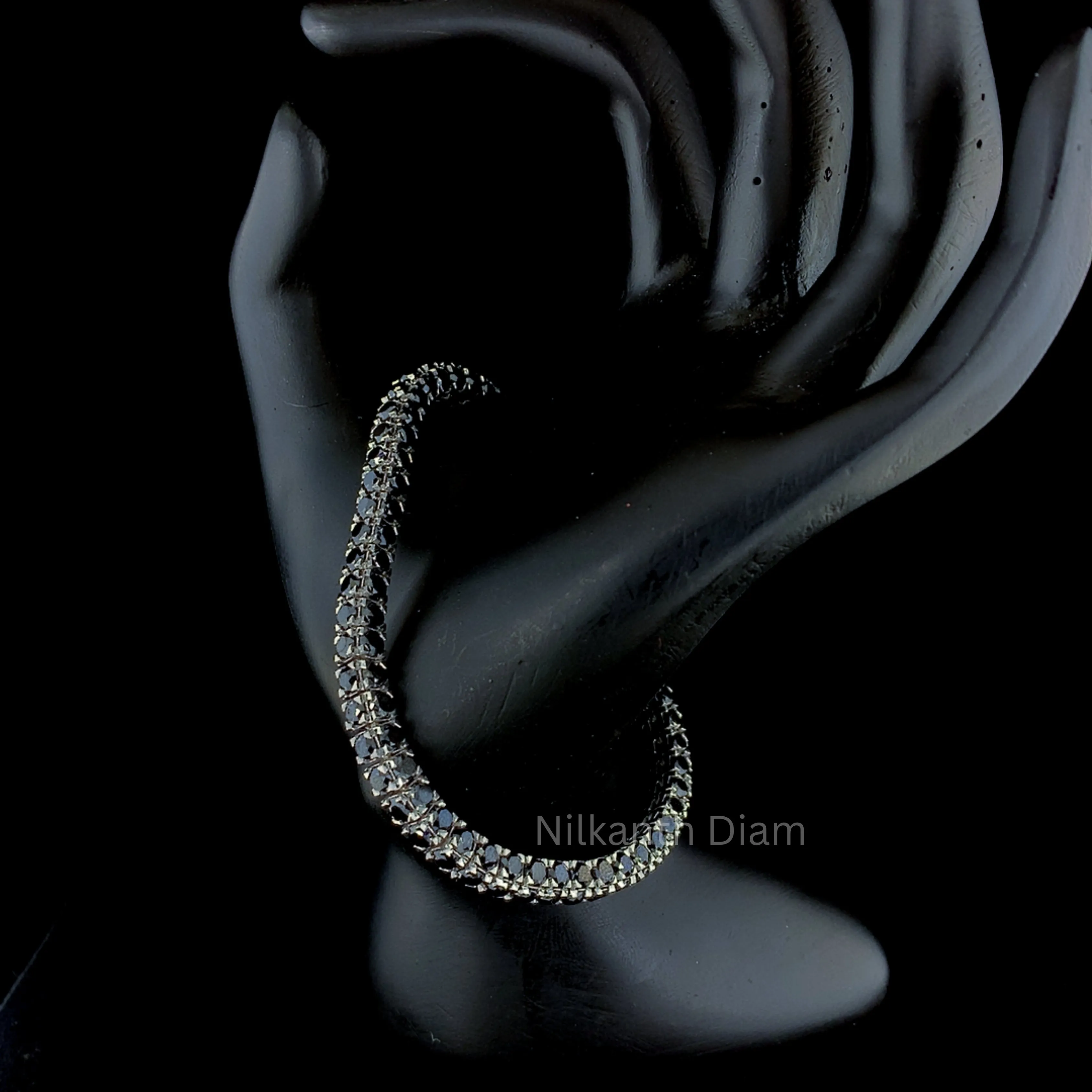 20 TCW Black Diamond tennis Bracelet