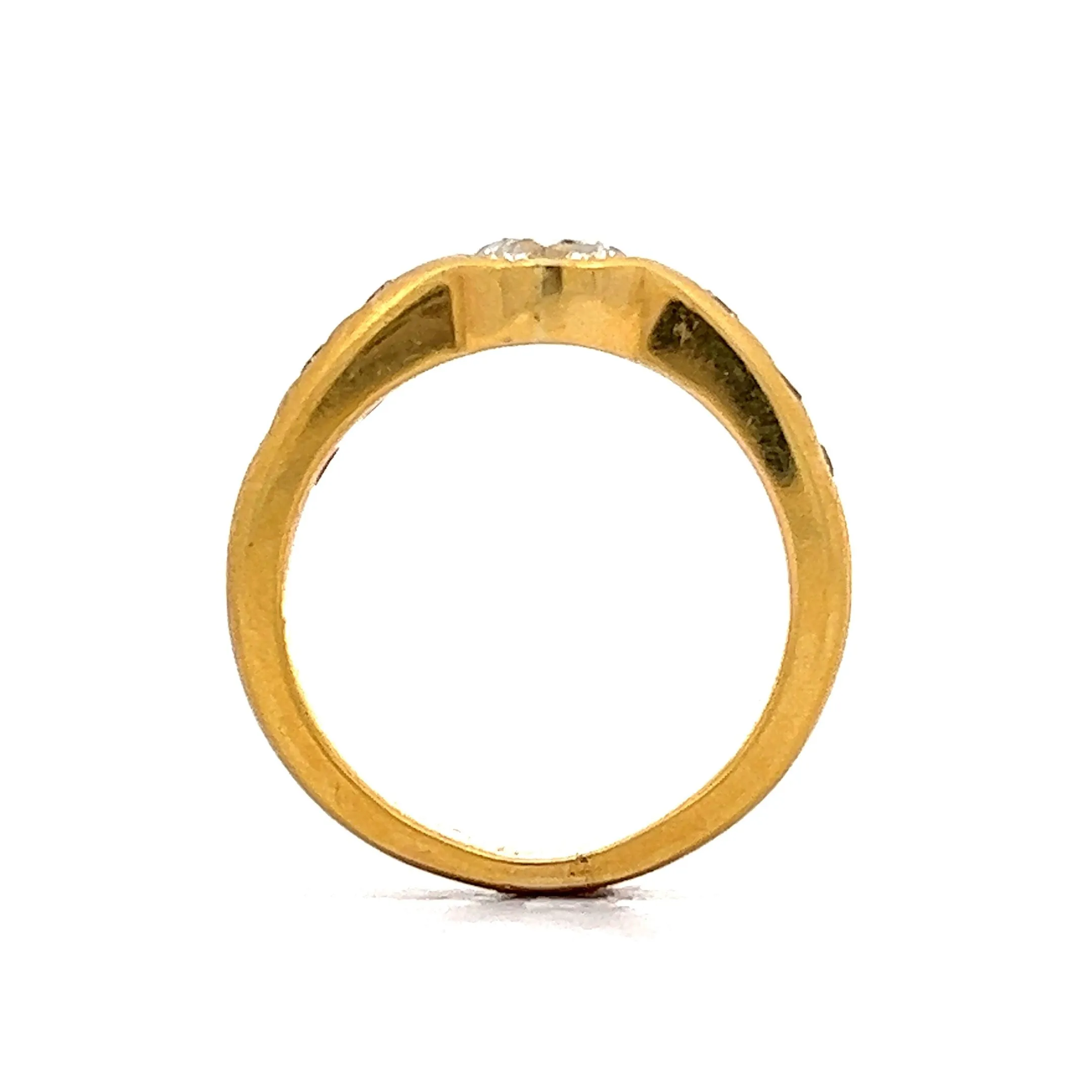 .65 Bezel Set Diamond Engagement Ring in 18k Yellow Gold