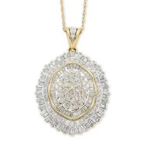 9ct Yellow Gold Diamond Necklace 1.50ct