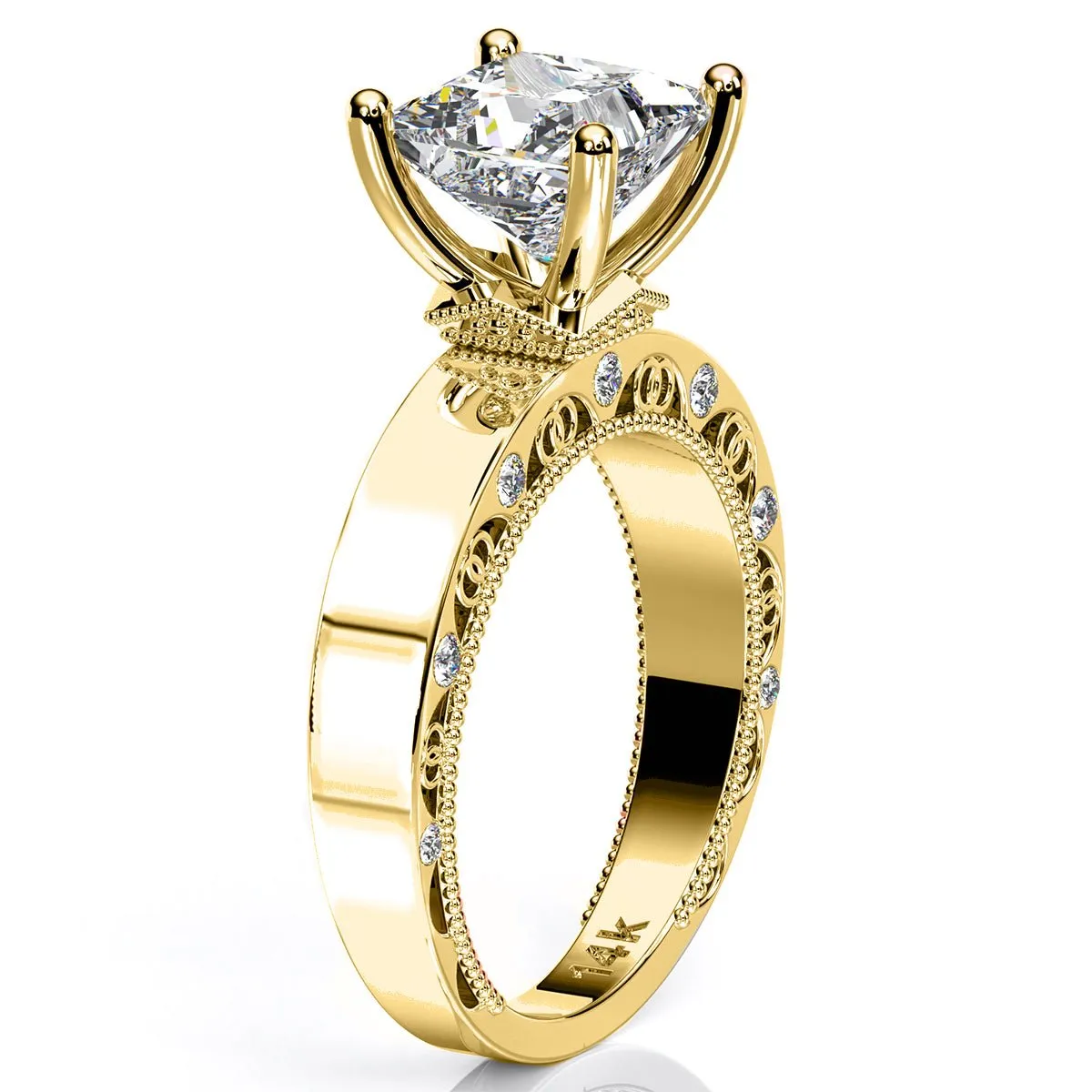 Acacia - Princess Moissanite Engagement Ring