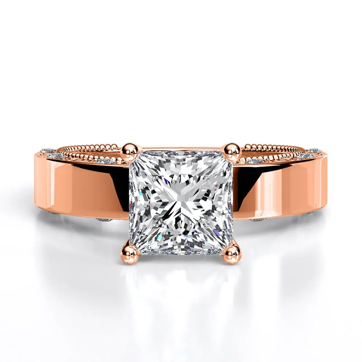 Acacia - Princess Moissanite Engagement Ring