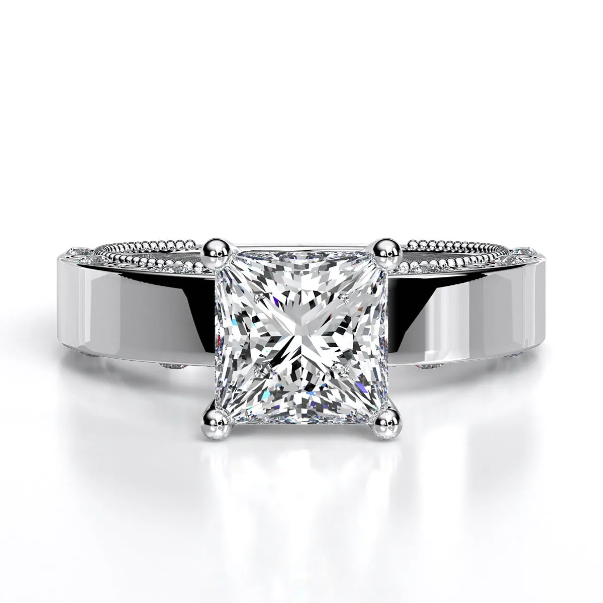 Acacia - Princess Moissanite Engagement Ring