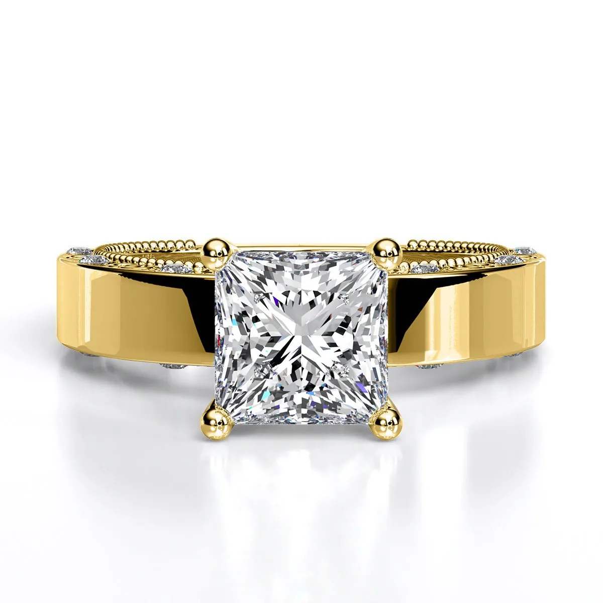 Acacia - Princess Moissanite Engagement Ring