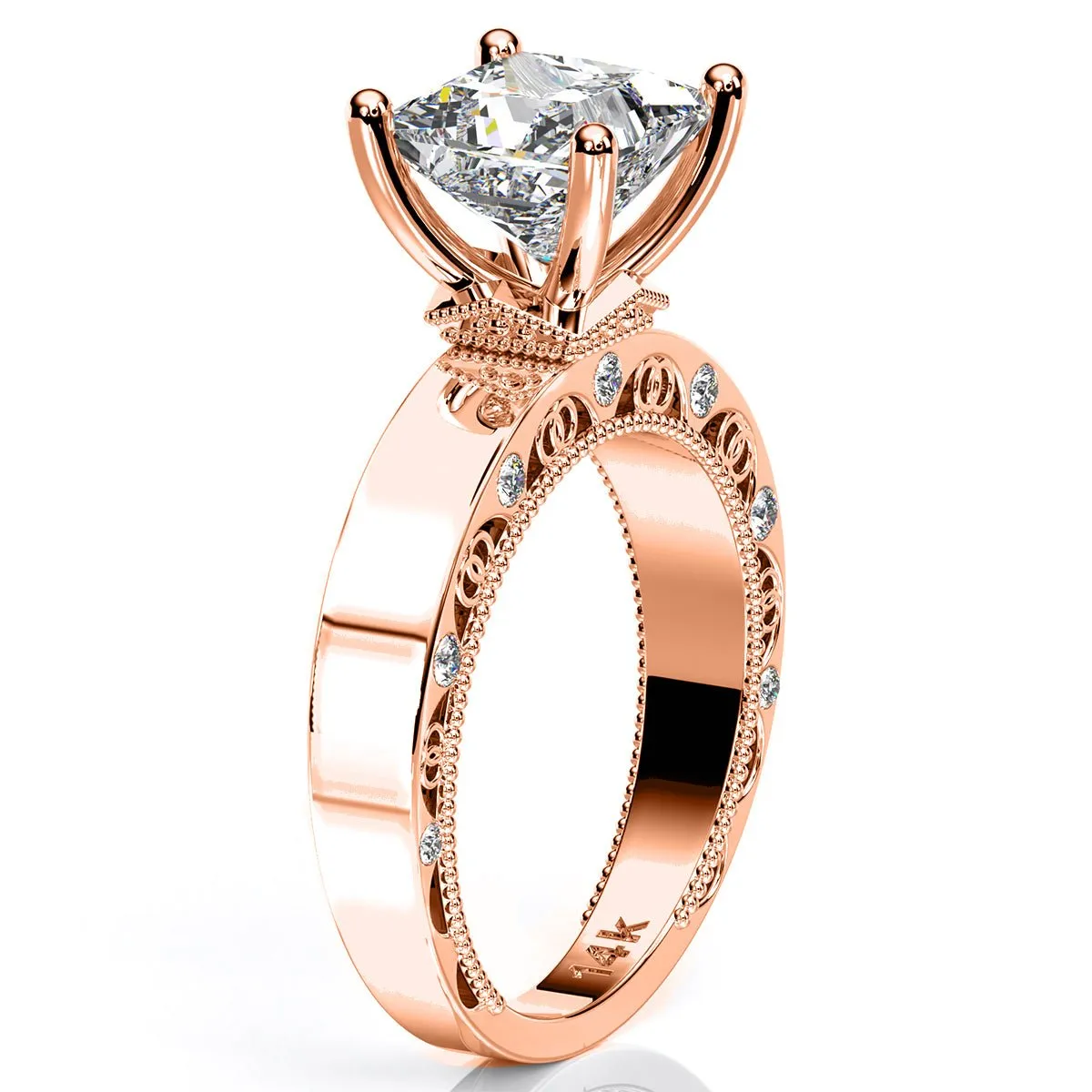 Acacia - Princess Moissanite Engagement Ring