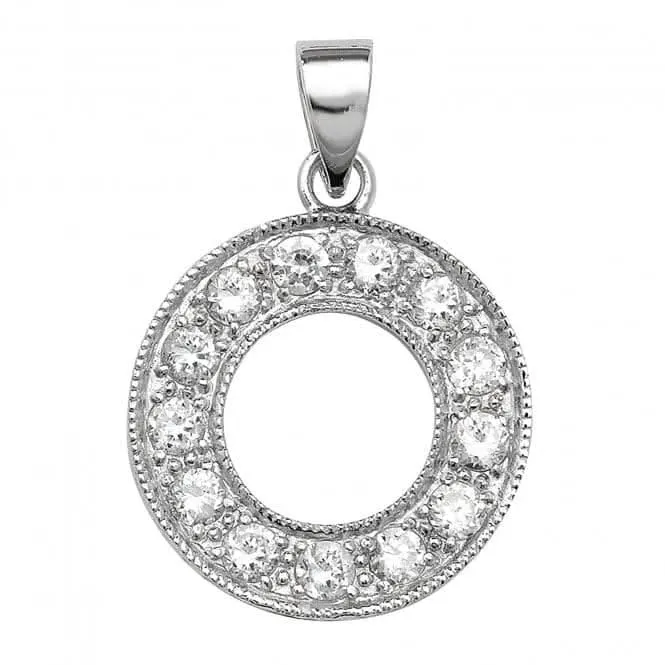 Acotis Silver Pendant Zirconia Initial G6126/O