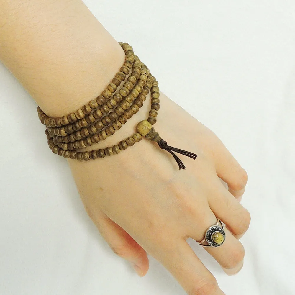Agarwood 216 Beads 4.5mm Vietnamese/Eaglewood/ Gaharu Men Women Stretchable Mala Bracelet/Necklace DiyNotion AW005 白沙沉香