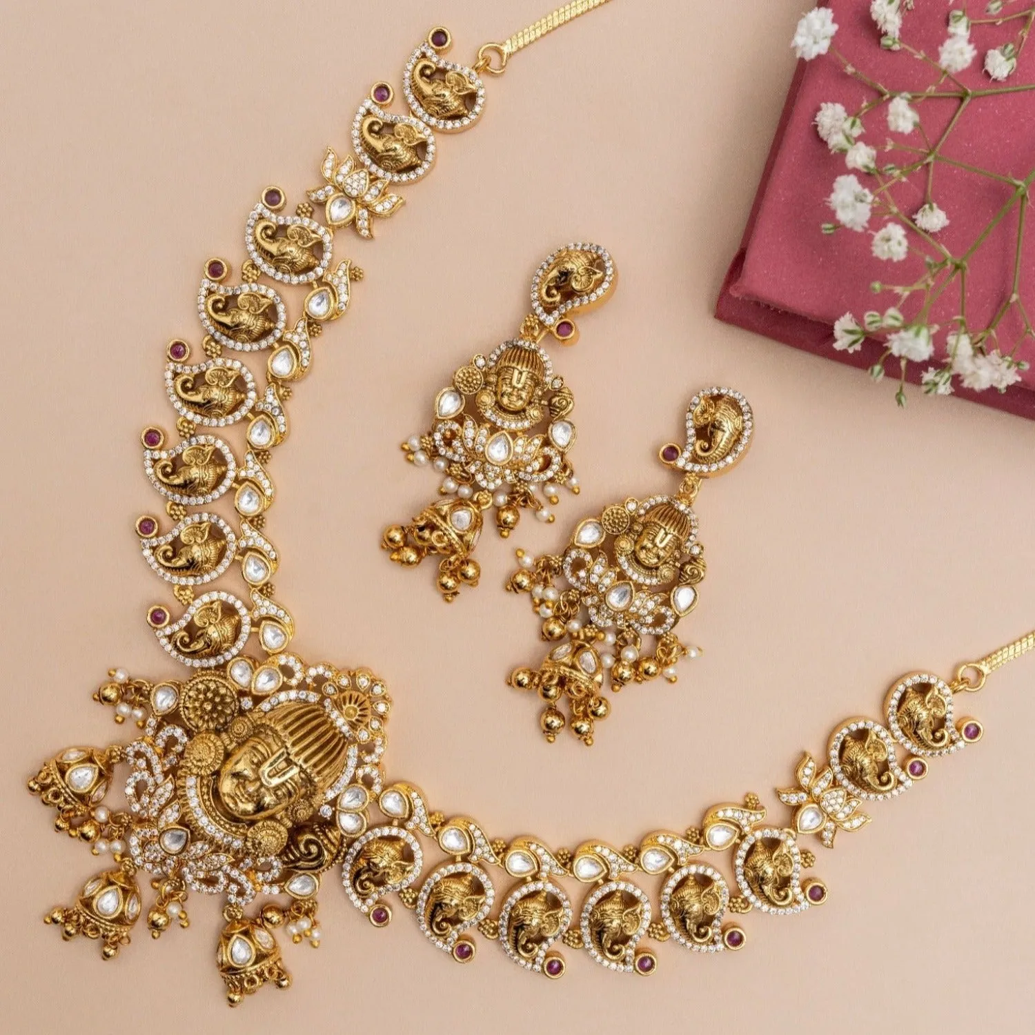 Ajaya Antique Statement Necklace Set