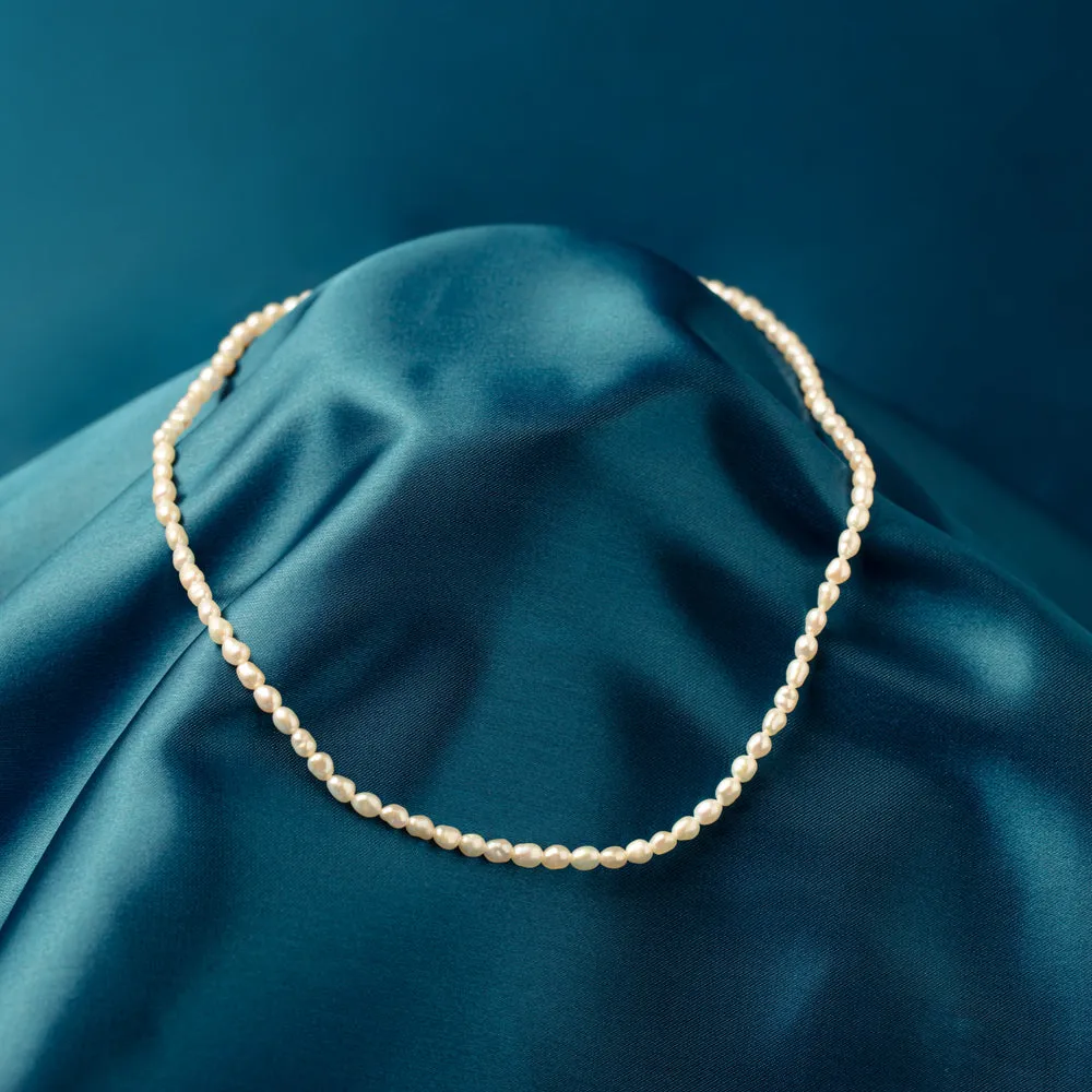 Baby Baroque Pearl Necklace - Sterling Silver