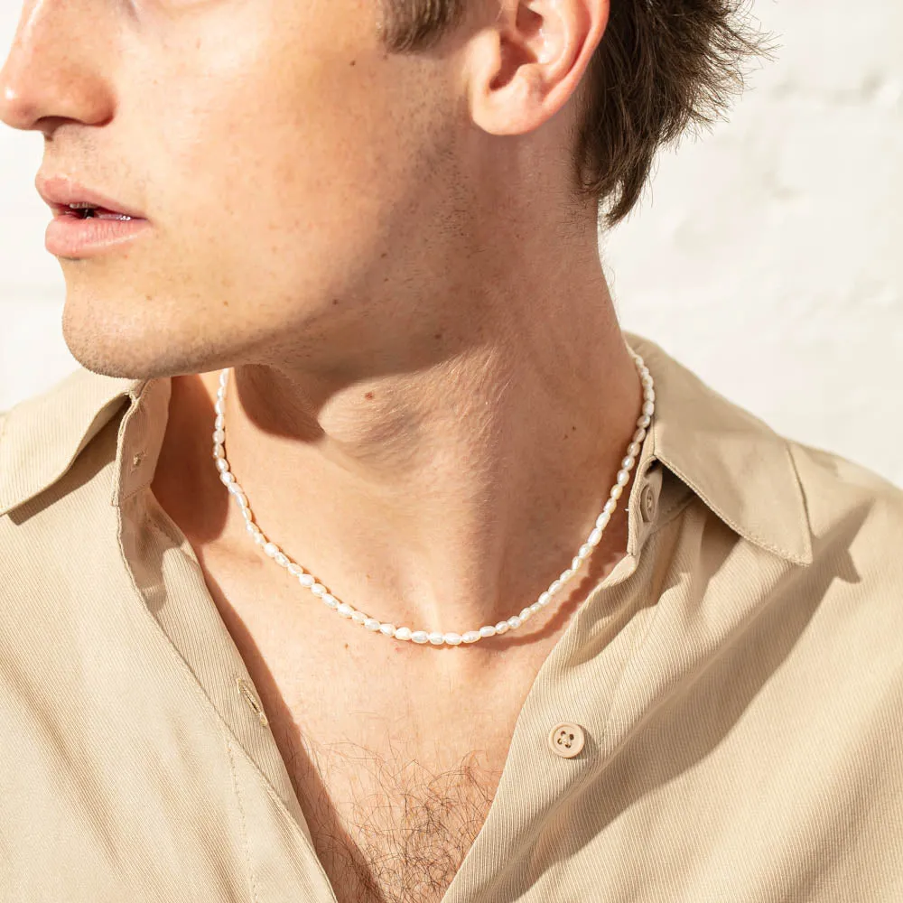 Baby Baroque Pearl Necklace - Sterling Silver