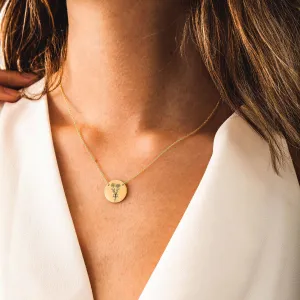 Birth Flower Necklace and Flower Name Necklace