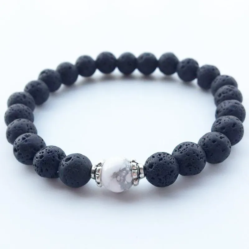 Black & White Natural Turquoise Bracelets