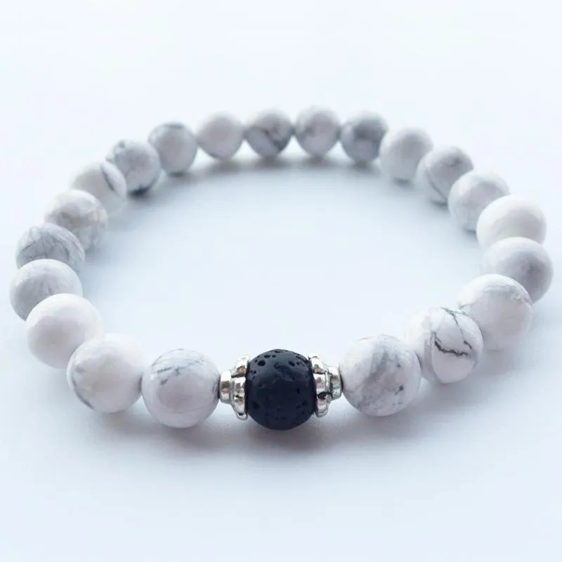 Black & White Natural Turquoise Bracelets