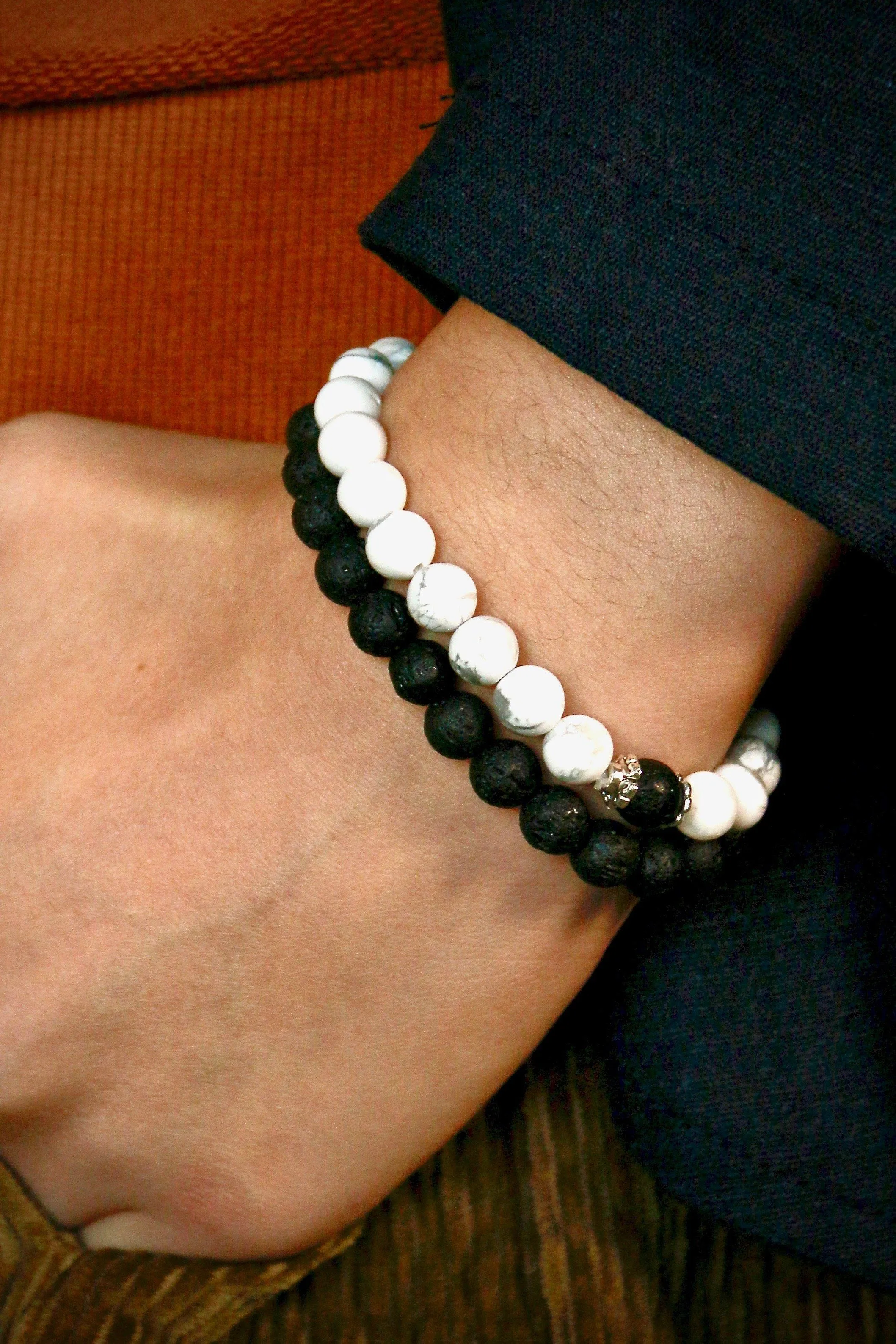 Black & White Natural Turquoise Bracelets