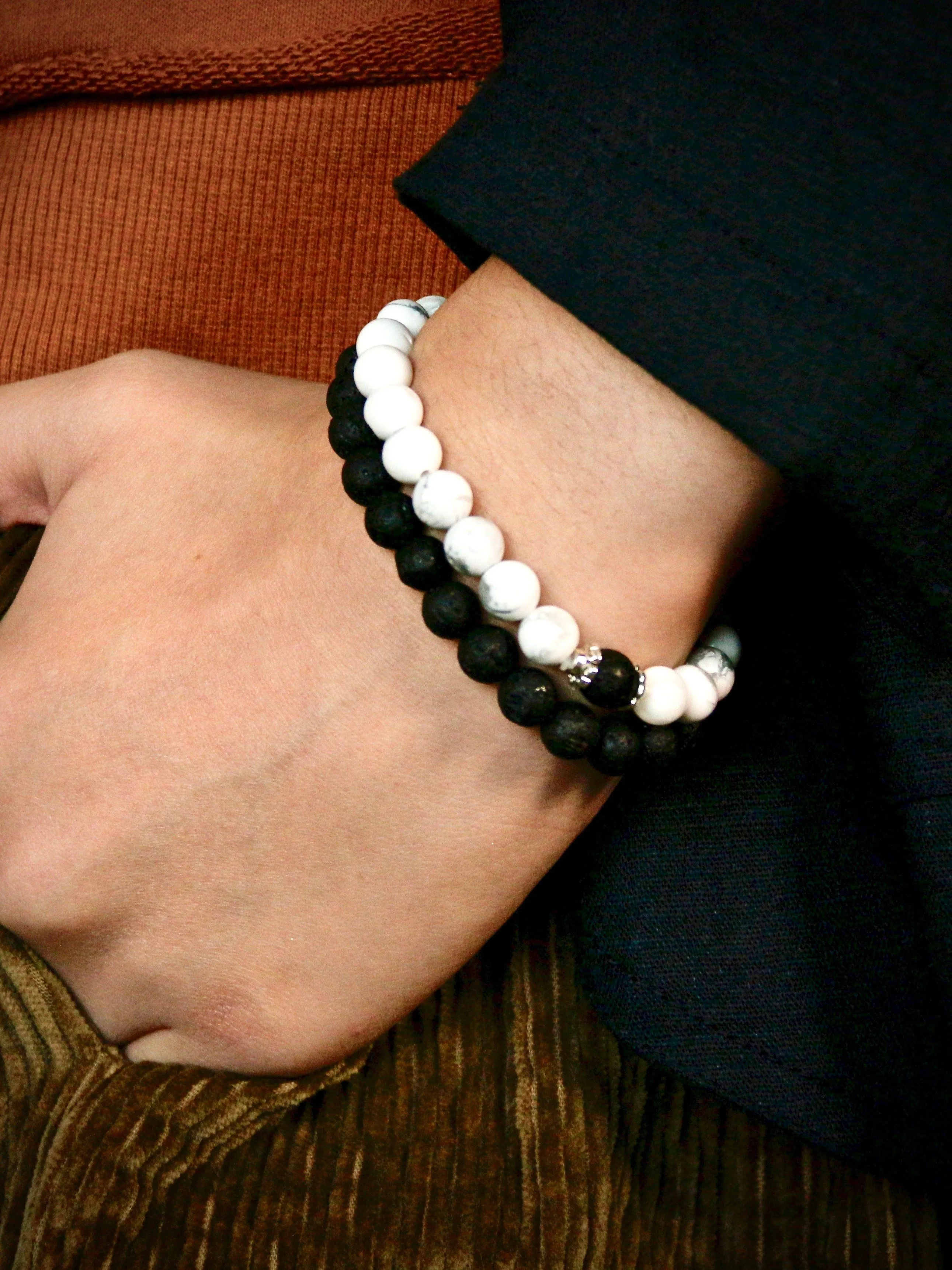 Black & White Natural Turquoise Bracelets