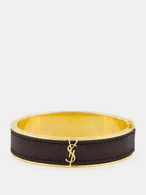 Black Cassandre Leather Bracelet