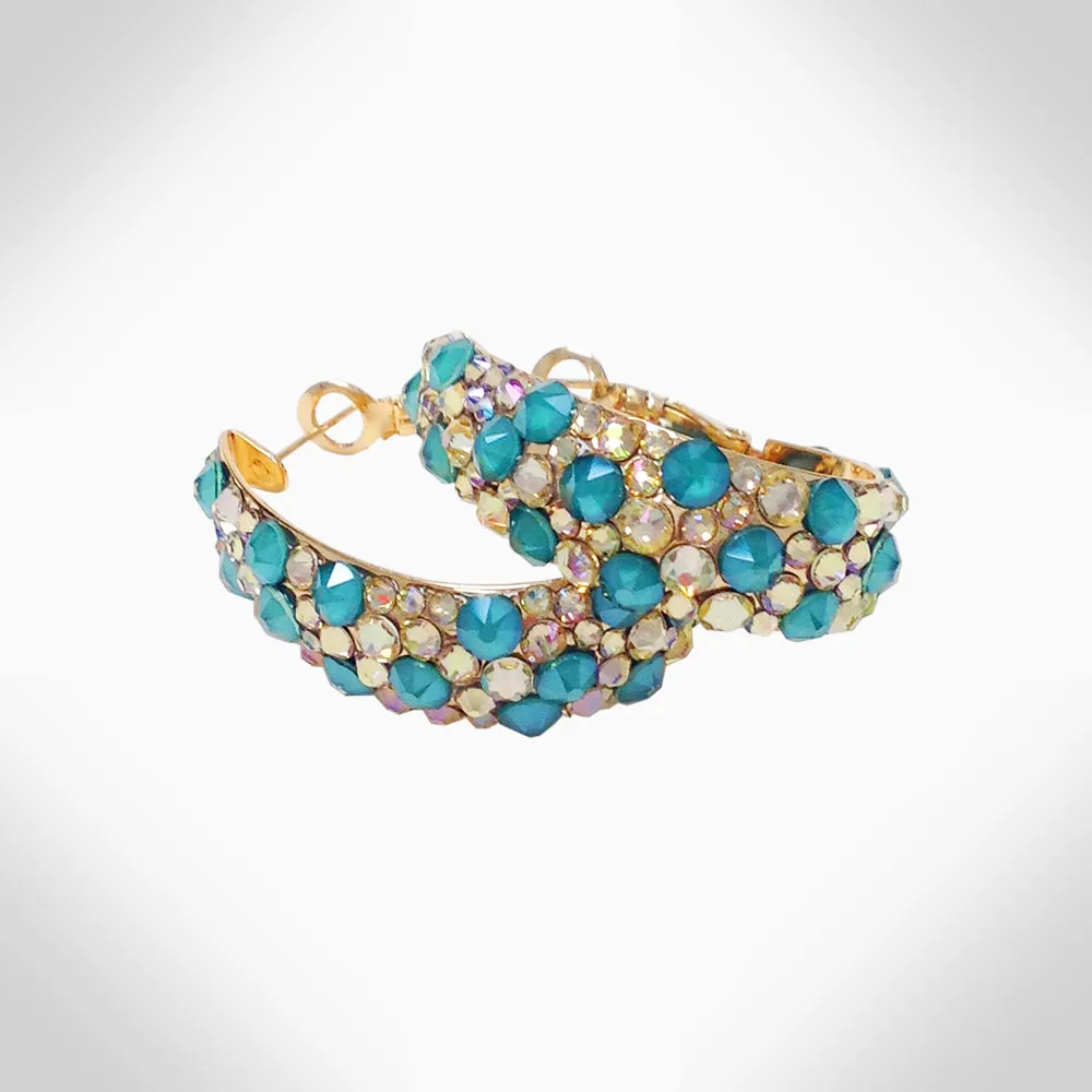 CANDY - EJ1839 - CRYSTAL HOOPS
