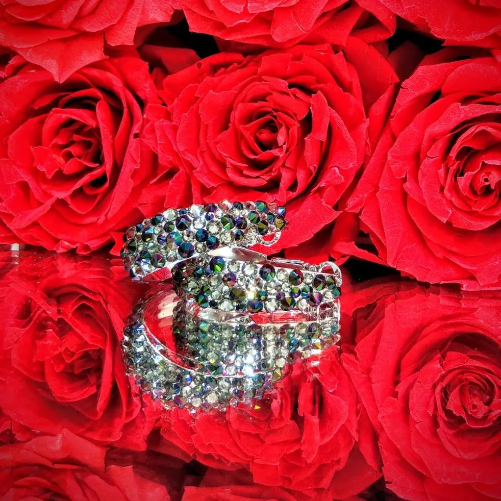 CANDY - EJ1839 - CRYSTAL HOOPS