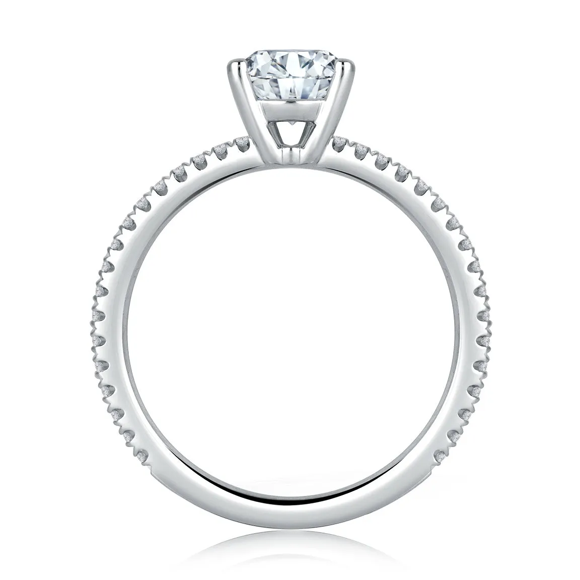 Classic Micro Pave Engagement Ring