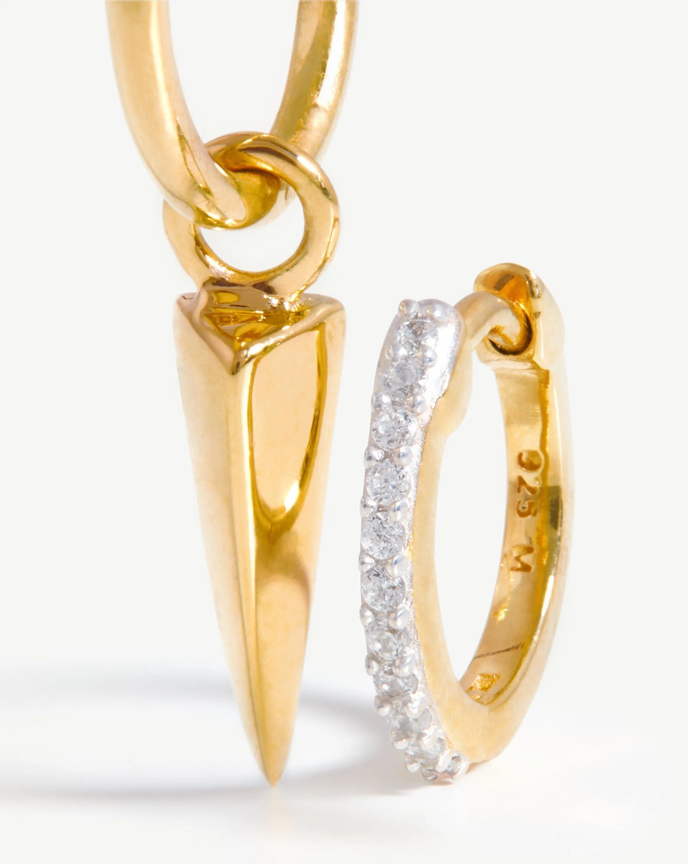 Claw Charm Huggies Earring Set