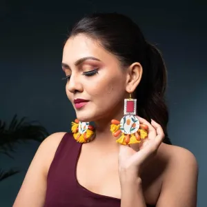 Clementine Field Handpainted Yellow (Earrings)