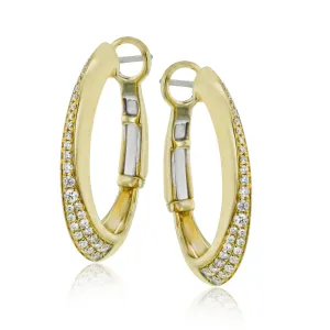 Clio Hoop Earrings in 18k Gold with Diamonds LE4402-Y WHITE 18K X YELLOW