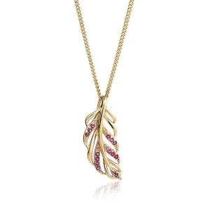 Clogau Debutante 9ct Yellow Gold Pink Tourmaline Necklace D