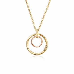 Clogau Ripples 9ct Gold Diamond Pendant D